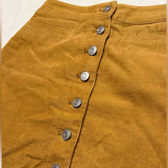 Aritzia / Wilfred - Mustard Corduroy Skirt - Picture 2 of 3